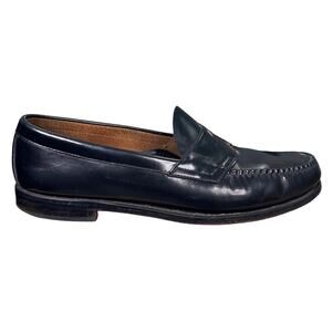 G.H. Bass Weejuns Bass Lenox Penny Loafers Men\'s 11.5M Navy Blue Leather Slip On Mens Bass Loafers | eBay main image 4